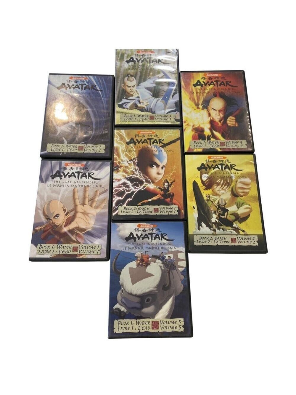 Avatar: The Last Airbender 1 & 2 DVD Set Water & Earth Volumes 1-5 Multilingual